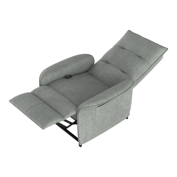 El-reclinerfåtölj Savukoski 102x58x81 cm mörkgrå [en.casa]