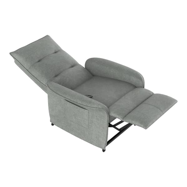El-reclinerfåtölj Savukoski 102x58x81 cm mörkgrå [en.casa]