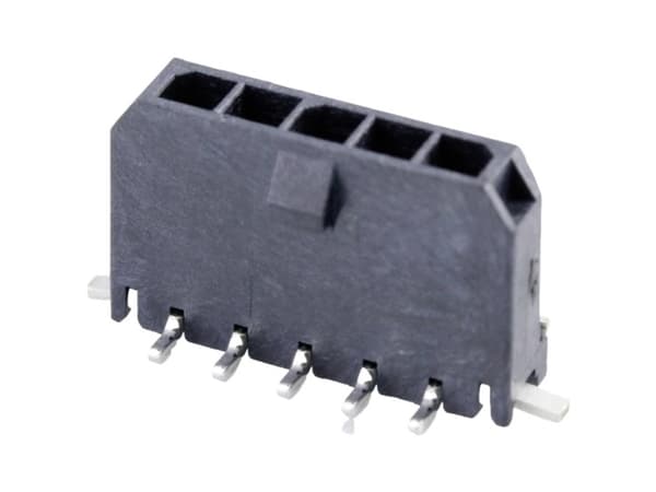 Molex Indbygningsstiftliste (standard) Samlet antal poler 5 Rastermål: 3.00 mm 436500512 1 stk Tape on Full reel