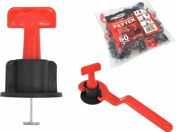 AWTools AWTOOLS TILE LEVELING SYSTEM 50st + nyckel
