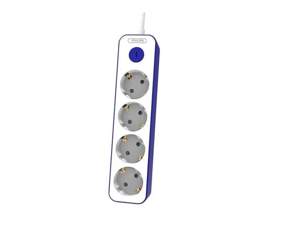 PHILIPS POWER PLUG VIT/BLÅ 4-POT 1,5M CHP2145U/60