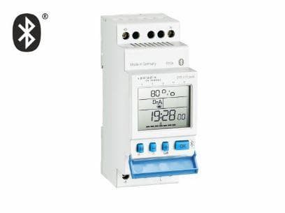 Digital tidströmställare med dimmer för dimbara LED-lampor / bakkantsdimring - astrofunktion modulbredd 35mm, 1 kanal (16A) 230V 50-6