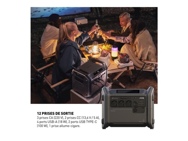 Segway Cube Series 1000 - Bärbar kraftstation - AC 230 V - 2200 Watt - litium järn fosfat - 1024 Wh - utgångskontakter: 12