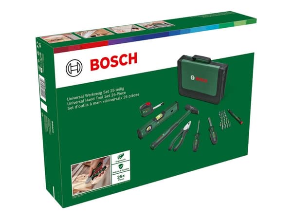 Bosch Universal - Verktøyssett - 25 deler - inn zipped case