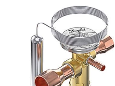 Danfoss TGE, R410A, 125 kW - Termostatisk ekspansionsventil, 1 3/8'', ODF, 1 1/8'', ODF
