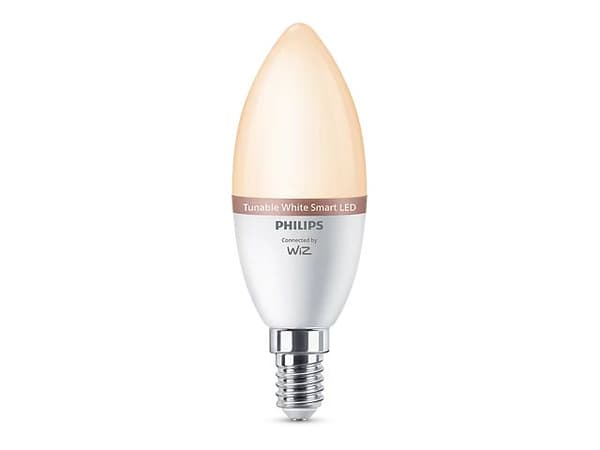 Philips Olive - LED-glödlampa - form: C37 - E14 - 4.9 W (motsvarande 40 W) - klass F - vitt ljus - 2700-6500 K - opak (paket om 3)