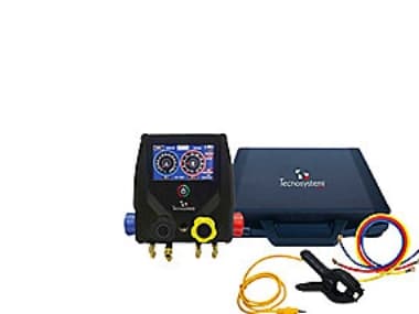 Tecnosystemi PRO 4-WAY - Digtial manifold, 4-vejs, Vakuumsensor, Opbevaringskuffert