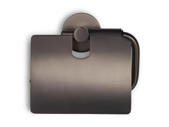 BLUE LABEL Toiletrulleholder med låg - gun metal