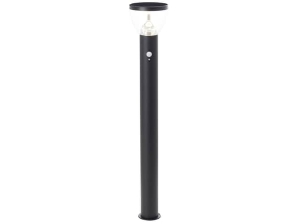 Brilliant G40412/06 Tulip Solcelle-udendørsstanderlampe med bevægelsessensor LED modul LED indbygget 3 W Sort