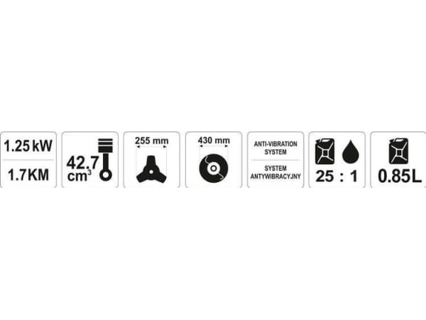 Yato Split bensin buskryss 1,7 HK universal