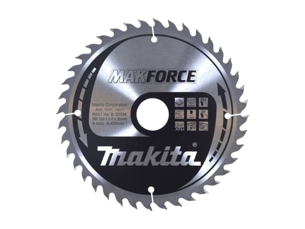 Makita B-32334, Puu, 18 cm, 3 cm, 8480 RPM, 2,4 mm, Makita