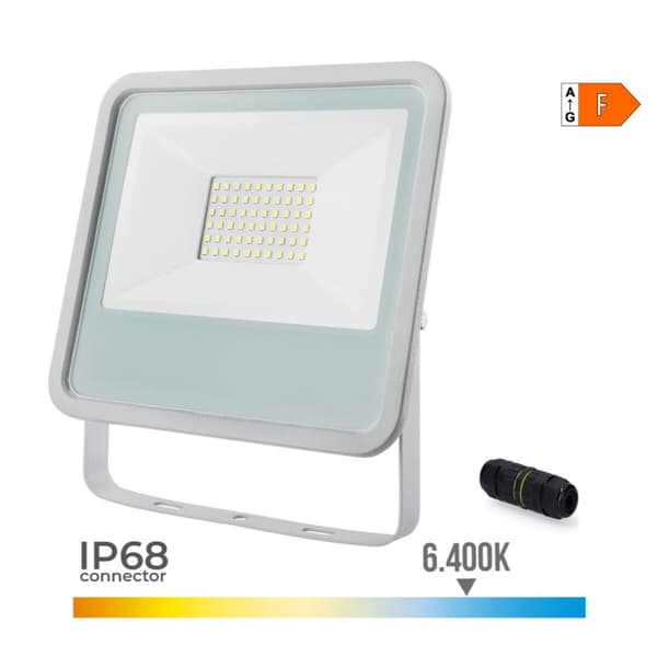 LED Flodljus 50 W 3500 lm 6400K - Kraftfull projektorlampa för utomhusbelysning. Lys upp din trädgård eller uppfart effektivt med detta ljus!
