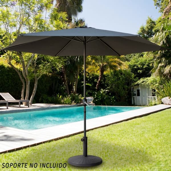 Napernyö Aktiv Antracitgrå Ø 300 cm - Stor og robust udendørs parasol til afslapning og skygge i haven.