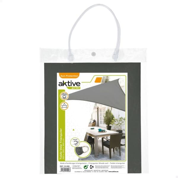 Harmaa Aktiivinen Kolmiovarjo 360x0,5x360 cm (6 kpl) – Korkealaatuinen purje varjostukseen ja auringonsuojaukseen.
