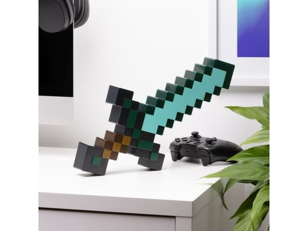 Paladone Minecraft Sword Light - Dekorasjonslampe - diamant - blå
