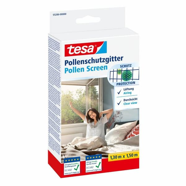 TESA ANTI-ALLERGISKT MYGGNÄT SVART 1,3 m x 1,5 m