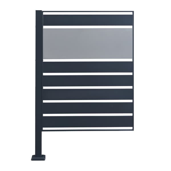 Soptunnesskydd Uusikaupunki 120x83x11 cm silver [en.casa]