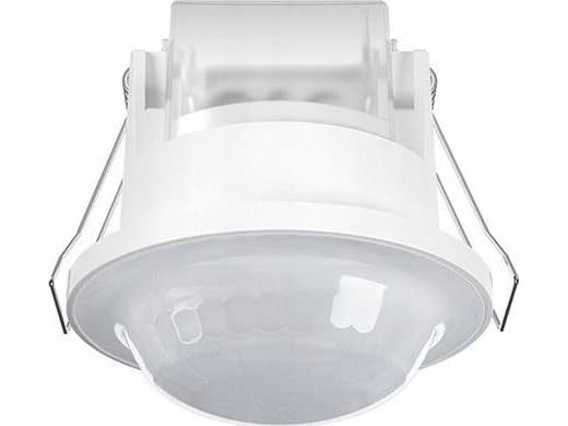 ESYLUX Kattoon asennettava läsnäolotunnistin BASIC EXPRESS PD 360° 08 IR 1C FM IP23 WH, kantama n. Ø 8 m, nollakohdan rele-toiminto