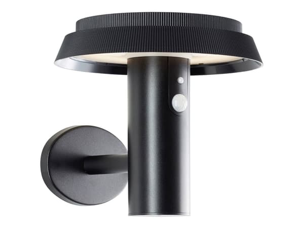 Brilliant Alvero G40430/06 Solcelle-udendørs vægbelysning med bevægelsessensor LED (RGB) 4 W Sort