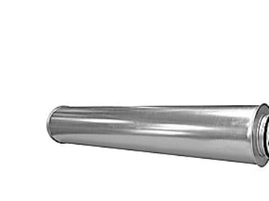 lyddæmper ø100 L=300 - 25 mm isolering, nippel/nippel