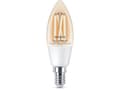 Miniatyrbild 3 av 5: Philips Smart - LED-glödlampa med filament - form: C35 - klar finish - E14 - 4.9 W (motsvarande 40 W) - klass F - tonbar vit - 2700-6500 K