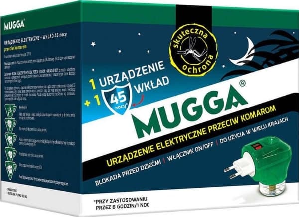 Mugga Contact hyttyskarkotin Mugga Elektro + täydennys 45 yötä 45 yötä
