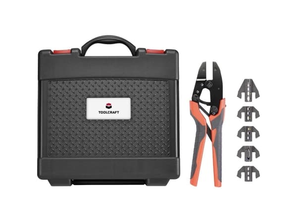 TOOLCRAFT 2196772 Crimptångssats Inkl. crimpsortiment med fodral