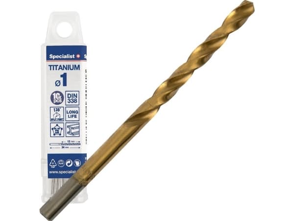 SPECIALIST+ metal drill TITAN, 1 mm, 10 pcs.
