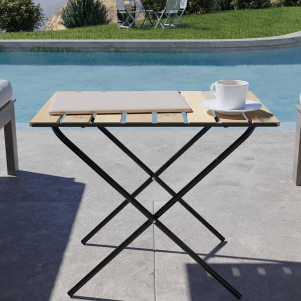 Campingbord Cavallino hopfällbart 60x40x57 cm metall natur [en.casa]