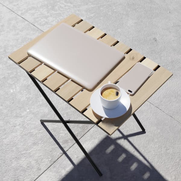Campingbord Cavallino hopfällbart 60x40x57 cm metall natur [en.casa]