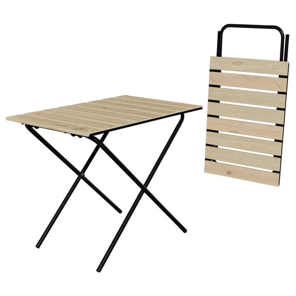 Campingbord Cavallino hopfällbart 60x40x57 cm metall natur [en.casa]