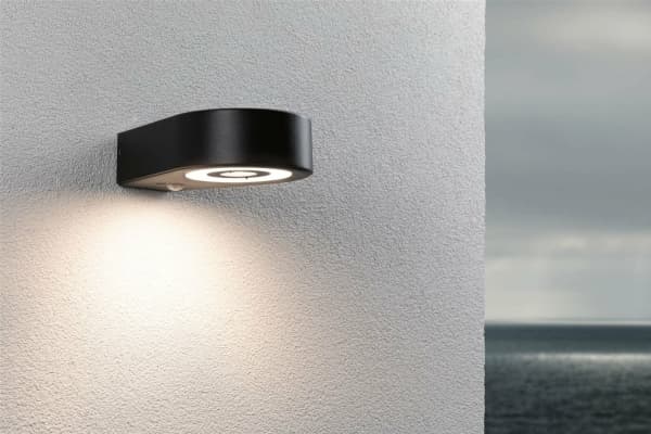 Paulmann 94865, Utendørs veggbelysning, Sort, Aluminium, IP44, Fasade, I
