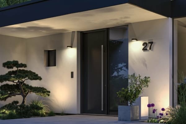 Paulmann 94865, Utendørs veggbelysning, Sort, Aluminium, IP44, Fasade, I