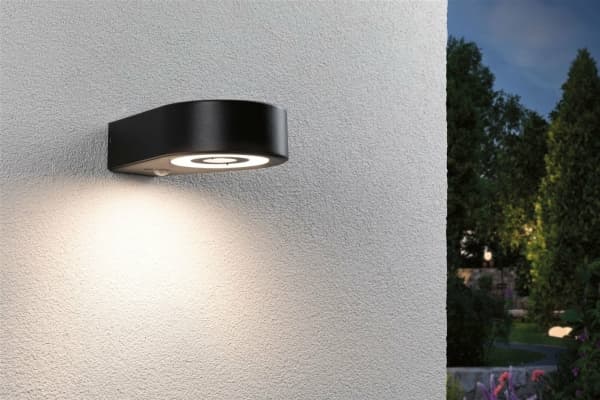 Paulmann 94865, Utendørs veggbelysning, Sort, Aluminium, IP44, Fasade, I
