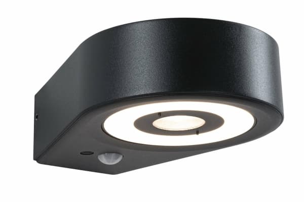 Paulmann 94865, Utendørs veggbelysning, Sort, Aluminium, IP44, Fasade, I