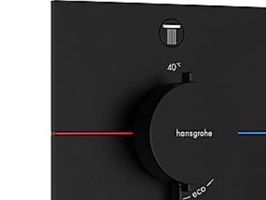 HG ShowerSelect Comfort E - termostat t indbygn.m afspær t 2 udtag Mat sort