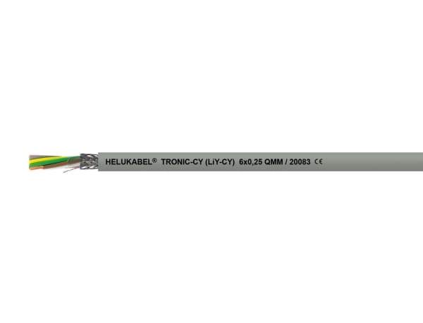HELUKABEL TRONIC-CY, Lågspänningskabel, Grå, Polyvinylklorid (PVC), Polyvinylklorid (PVC), Cooper, -5 - 80 °C