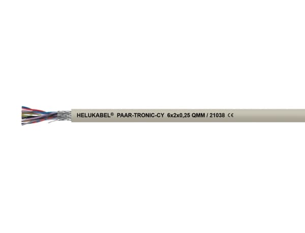 HELUKABEL PAAR-TRONIC, Pienjännitekaapeli, Harmaa, Polyvinyylikloridi (PVC), Polyvinyylikloridi (PVC), Cooper, 350 V