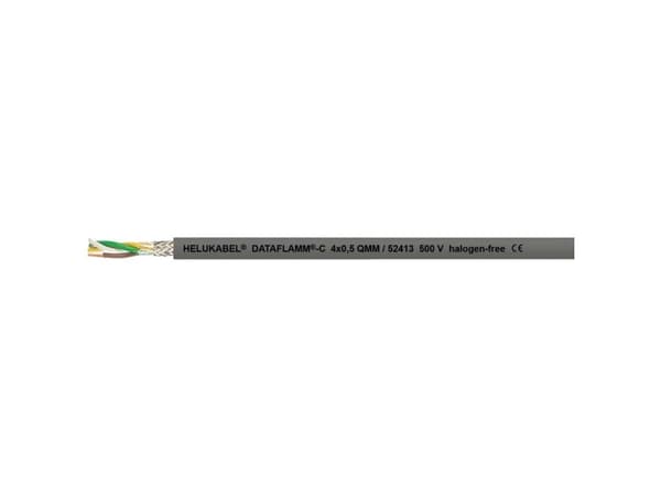 HELUKABEL DATAFLAMM-C 3x0.25 Tr.500, Pienjännitekaapeli, Vihreä, Polyvinyylikloridi (PVC), Polyvinyylikloridi (PVC), Cooper, 3x0.25 mm²