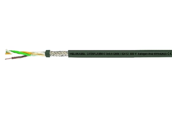 HELUKABEL DATAFLAMM-C 3x0.25 Tr.500, Pienjännitekaapeli, Vihreä, Polyvinyylikloridi (PVC), Polyvinyylikloridi (PVC), Cooper, 3x0.25 mm²