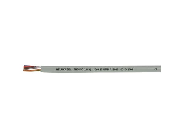 HELUKABEL TRONIC, Lavspenningskabel, Grå, Polyvinylklorid (PVC), Polyvinylklorid (PVC), Kobber (Cu), 500 V