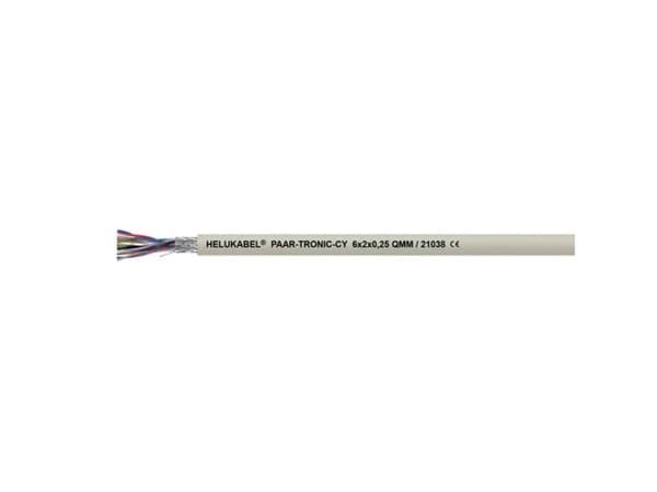 HELUKABEL PAAR-TRONIC-CY, Pienjännitekaapeli, Harmaa, Polyvinyylikloridi (PVC), Polyvinyylikloridi (PVC), Kupari, 500 V