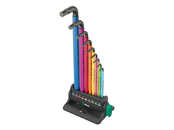 Wera 05133165001, Insexnycklar med L-handtag, set, Metrisk, 9 styck, 1.5,2,2.5,3,4,5,6,8,10 mm, Tjeckien