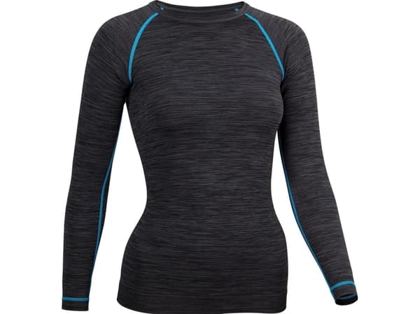 Termisk T-skjorte mot. AVENTO 0771 36 Sort/Aqua