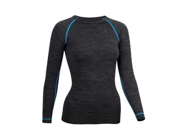 Termisk T-skjorte mot. AVENTO 0771 36 Sort/Aqua