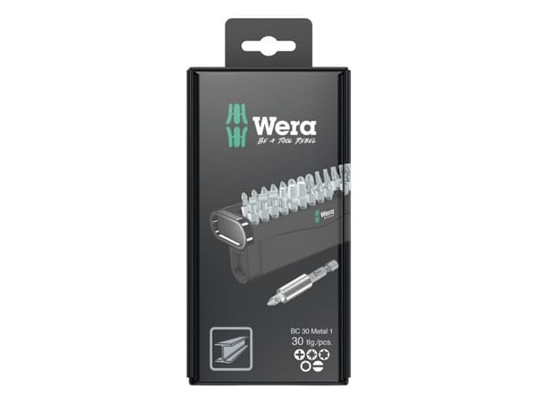 Wera 05057440001, 29 styck, Phillips, Pozidriv, Spår, Torx Plus, 1/4", PH 1, PH 2, PH 3, PZ 1, PZ 2, PZ 3, TX10, TX15, TX20, TX25, TX30, TX40