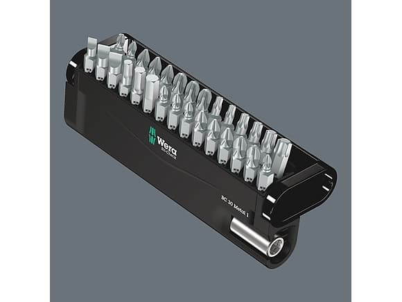 Wera 05057440001, 29 styck, Phillips, Pozidriv, Spår, Torx Plus, 1/4", PH 1, PH 2, PH 3, PZ 1, PZ 2, PZ 3, TX10, TX15, TX20, TX25, TX30, TX40