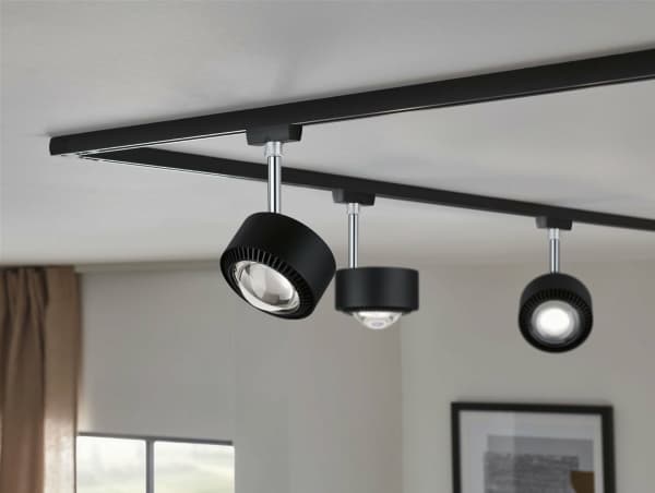 Paulmann 96771, Skena för spotlight, 1 lampor, LED, 8 W, 6500 K, Svart