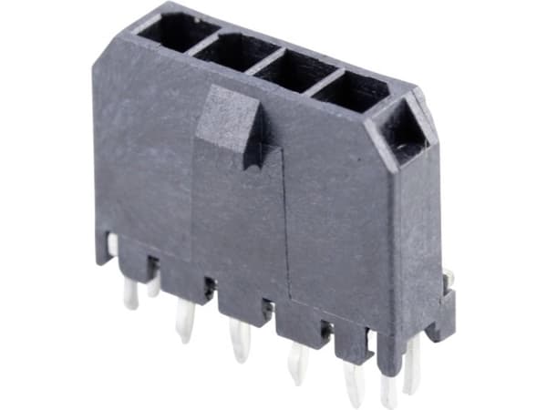 Molex Indbygningsstiftliste (standard) Samlet antal poler 4 Rastermål: 3 mm 436500419 1 stk Tray