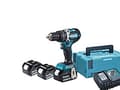 Miniatyrbilde 2 av 3: Makita slagboremaskine 18V - DHP484RT3J, inkl. kuffert, 3 stk 5,0Ah batterier & lader